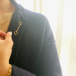 14k Gold Eggbutt Snaffle Brooch