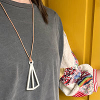 The Pyramid Pendant in Aluminum by Local Artist