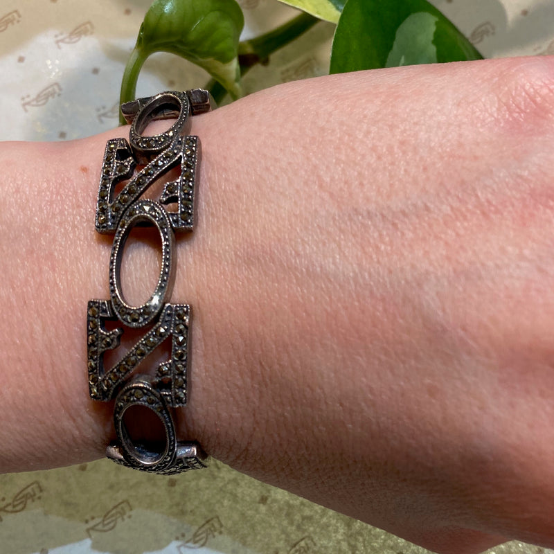 Art Deco Sterling Marcasite Bracelet