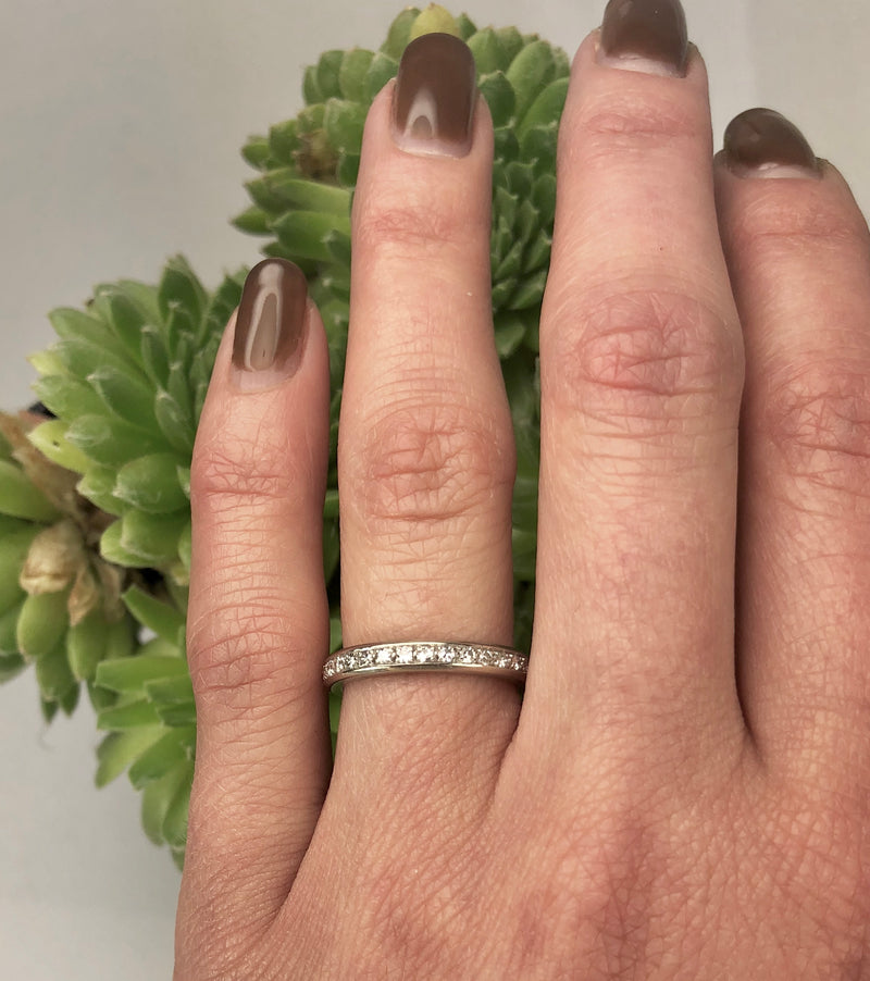 1940's European Eternity Band 18k White Gold