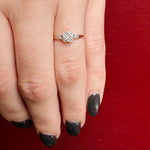 Petite Quincunx Diamond Platinum & 18ct Ring