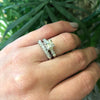 Pristine 1940's White Gold Diamond Wedding Set