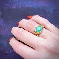 Antique Treasure Jade and 22k Gold Band