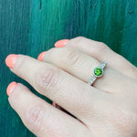 Glorious Green Tsavorite Garnet & Platinum Ring