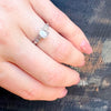 Cool & Austere Moonstone in Platinum Ring