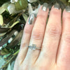 Mid Century Emerald Step Cut Diamond Solitaire