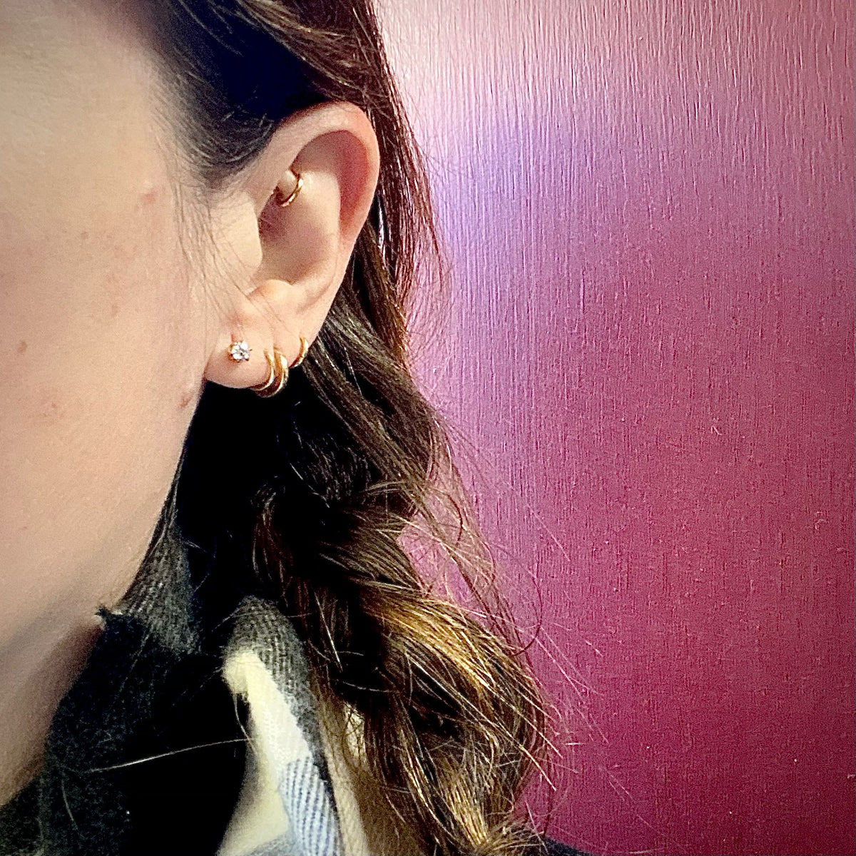 OEC 14k Yellow Gold Studs