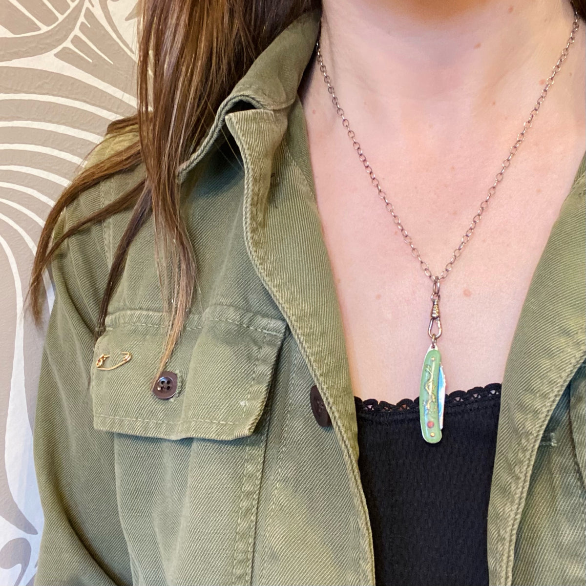 Fun & Kitschy Dragon Tiny Knife Necklace