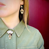 Victorian Pin and Earring Set