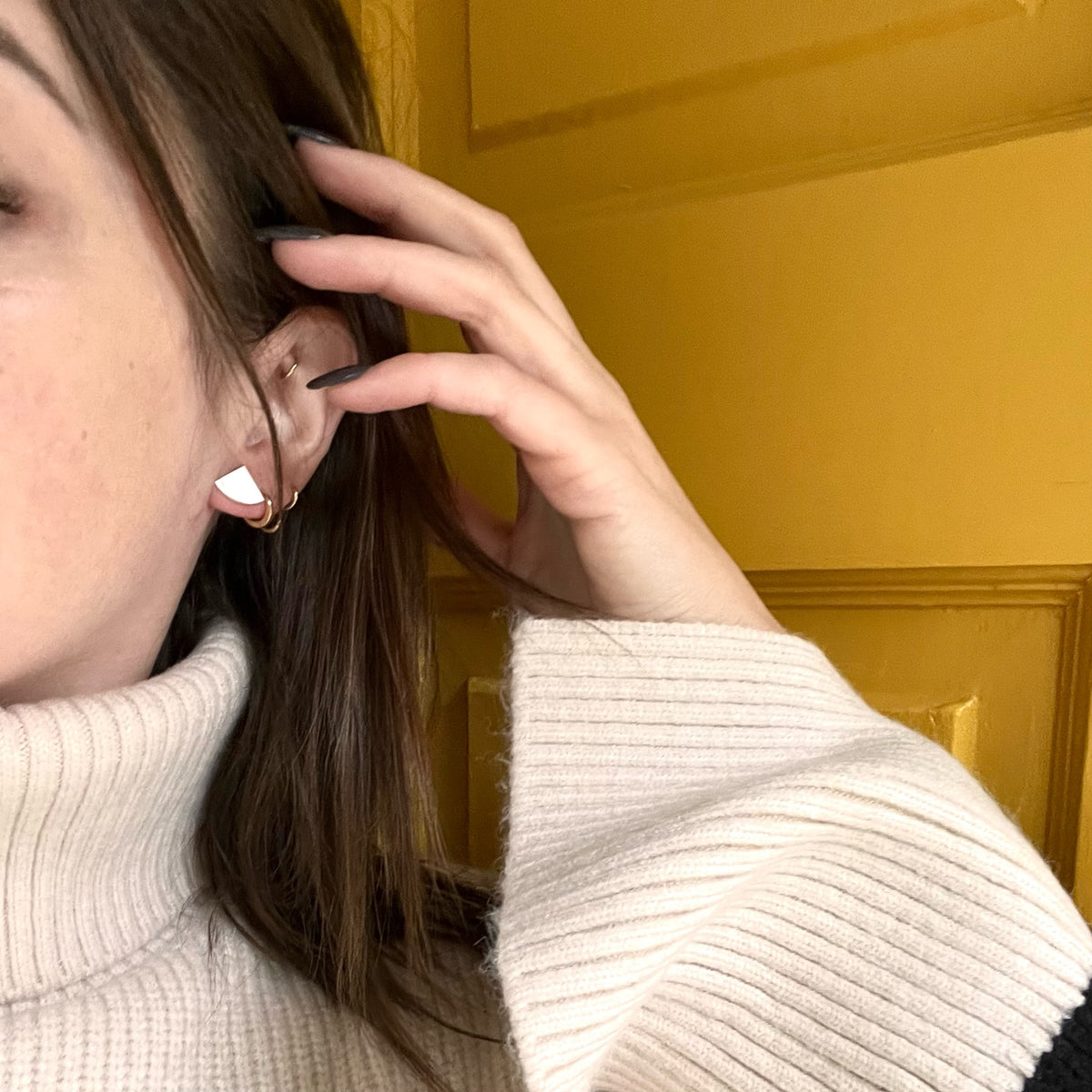 Shield Hedge Earrings in Sterling from Favor