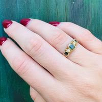 Gorgeous Georgian Emerald Doublet & Pearl Band