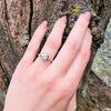 Lovely Fancy Diamond Platinum Engagement Ring