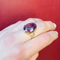 Regal Amethyst & Gold Cocktail Ring