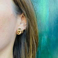 Luxe Mid Century Love Knot Gold Earrings