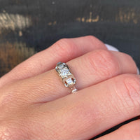 Sweet 1930s Diamond Buckle Engagement Ring
