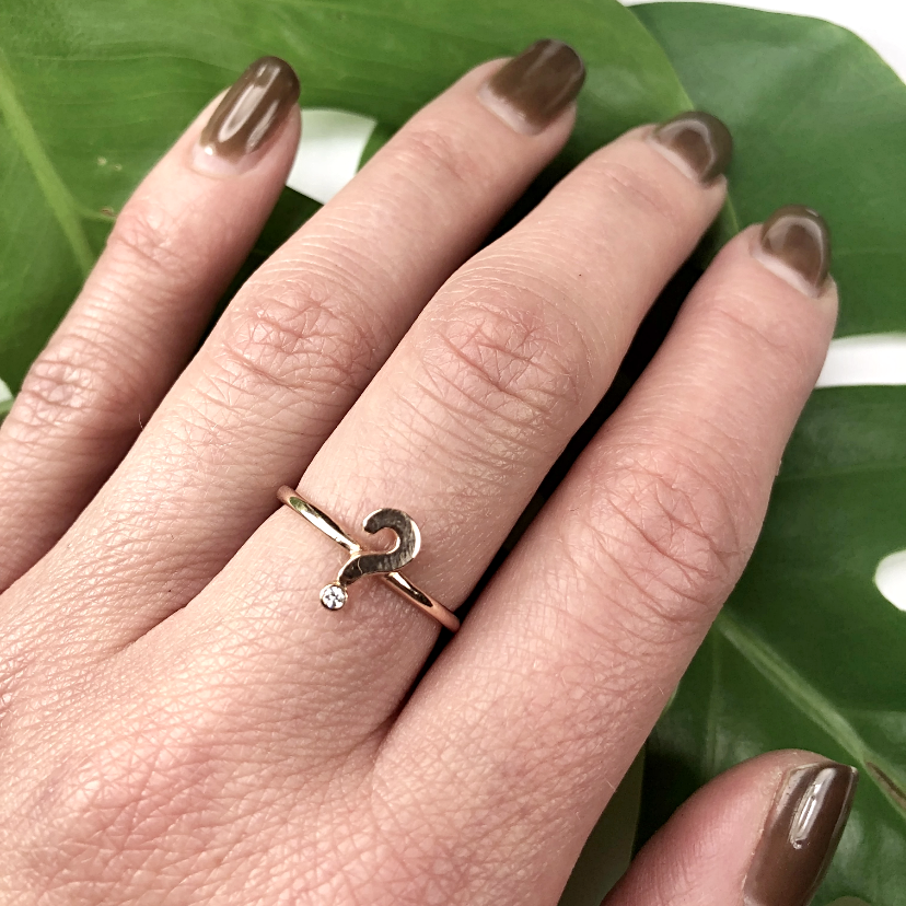 Diamond Question Mark Ring by 720