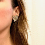 Sparkling Spiral Clip On Earrings