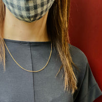 Vintage 1970's Gold Flattened Curb Chain