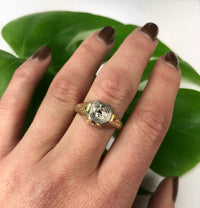 Platinum and Gold Diamond Set Gentlemans Ring