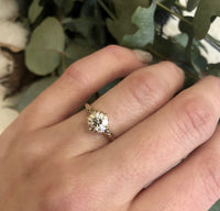 Vintage 1 carat Old Euro Diamond Solitaire