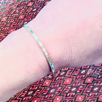 Elegant Slim Mexican Sterling Silver Bangle