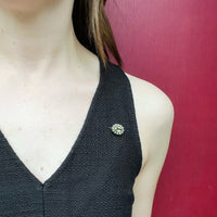 Citrine and Pearl Fichu Pin