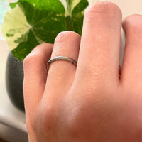 Engraved Edwardian English Platinum & 18k Band