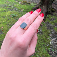 Buttery Edwardian Bloodstone & Gold Signet Ring