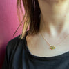 Green & Gold Enameled Art Nouveau Necklace