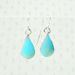 Teardrops of Sky Blue Turquoise Dangle Earrings