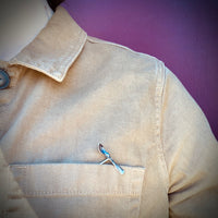 Victorian Mouse Stick Pin in Silver