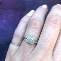 Lovely Nesting Two-Tone Diamond Wedding Set