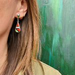 Colorful Inlay in Sterling Silver Earrings