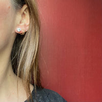 Brilliant Vintage Diamond Platinum Studs 1.49tcw