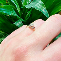 Edwardian Old Mine Diamond in 18k Engagement Ring
