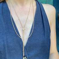 Victorian Slide Chain with Star Set Opal
