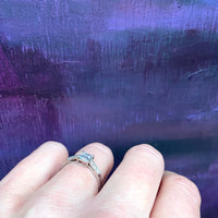 Shimmering Square Cut Beauty Diamond Engagement Ring