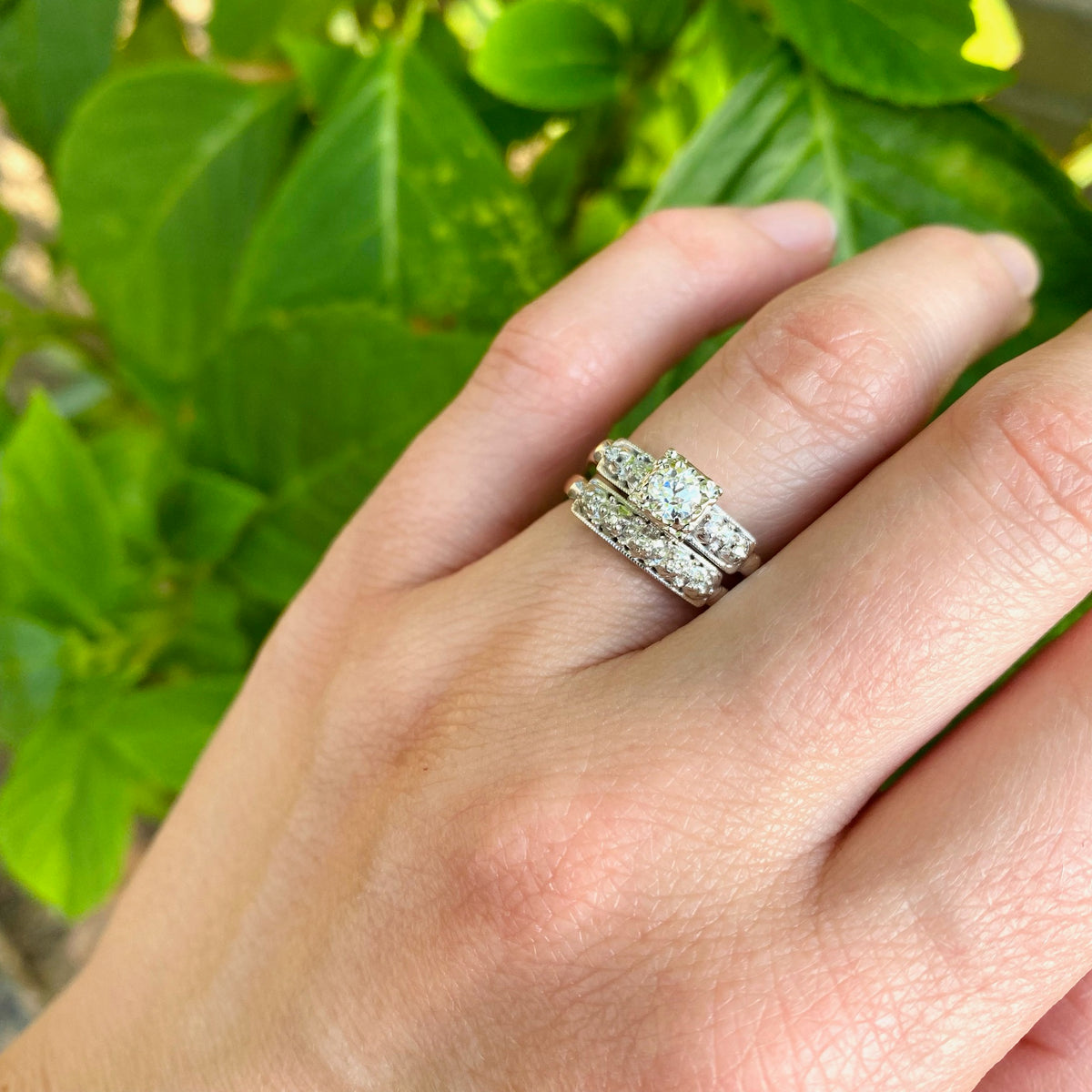 Lovely Vintage Diamond Wedding Set