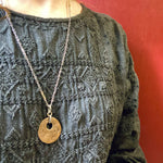 Ancient Copper Pendant on Mixed Metal Chain by Ancient Influences