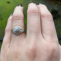 Lovely Rose Cut Diamond Edwardian Ring