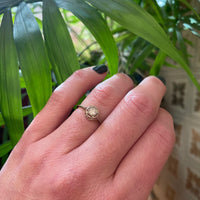 Petite Filigree Diamond Solitaire Ring
