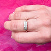 Engraved Platinum & 18ct Diamond-Set "Bow" Ring