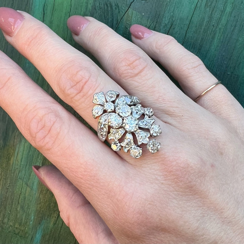 Ravishing Antique Diamond Encrusted Dinner Ring