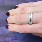 Bold Double Row Platinum Diamond Band