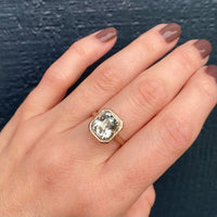 Lovely Aquamarine Solitaire in Recycled White Gold by 720