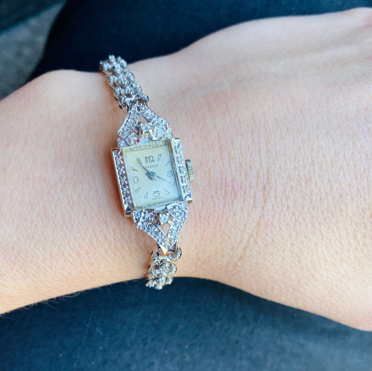 Gorgeous White Gold & Diamond Ladies' Watch by Lyceum