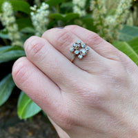 Unique Gorgeous Cognac and White OMC Diamond Ring