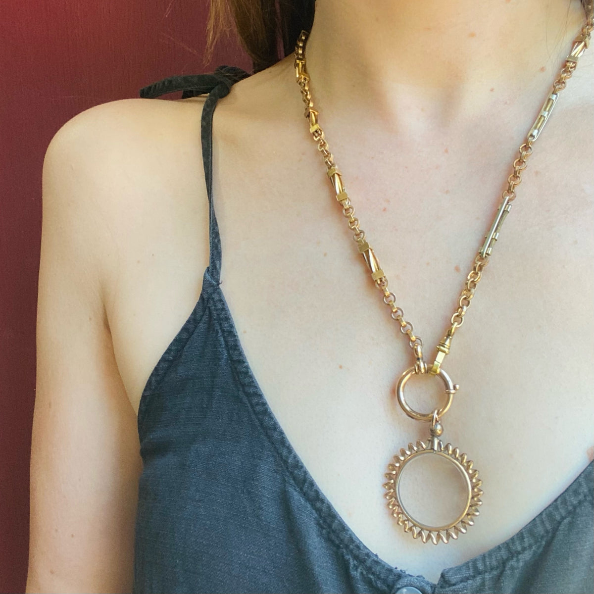 Double Fancy Long Link Bolt Ring and Hook Chain by AI