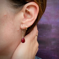 Garnet Drop Earrings by brunet