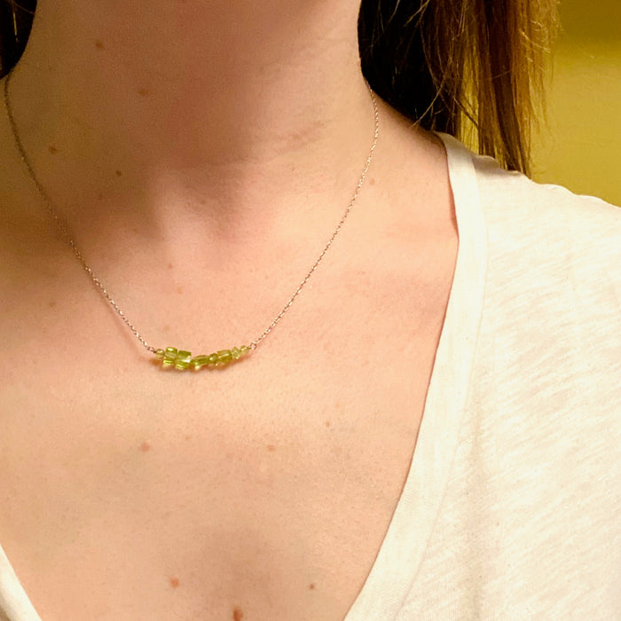 Olio Arc Necklace in Peridot by brunet